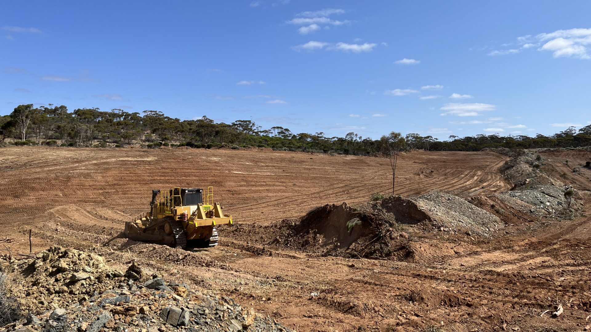 Dozer at Munda Gold Project site near Widgiemooltha.