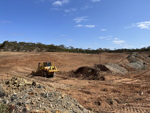 Dozer at Munda Gold Project site near Widgiemooltha.